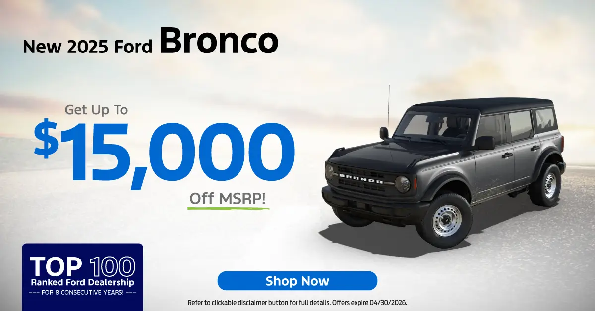 Special offer on 2025 Ford Bronco New 2025 Ford Bronco