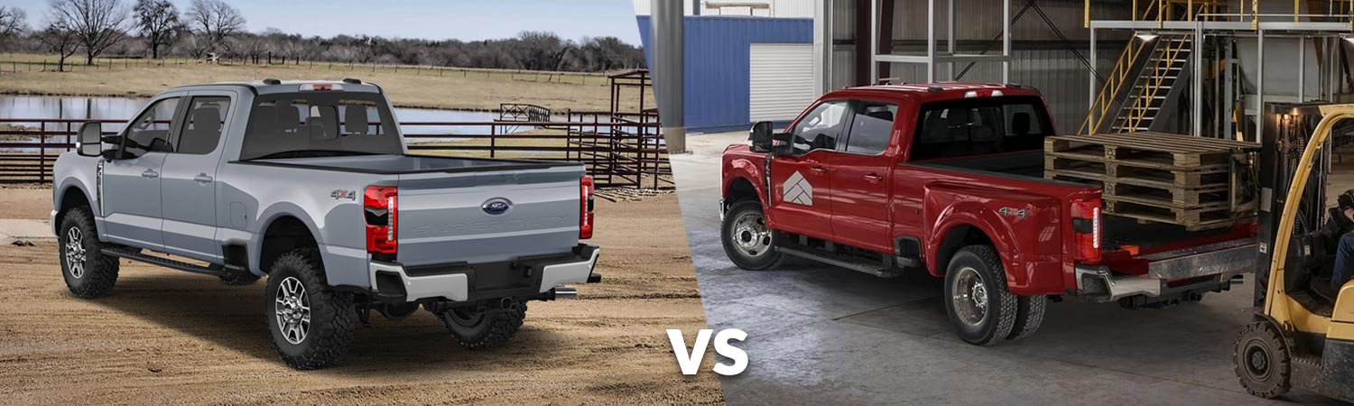 ford f-350 vs ford f-350 dually back