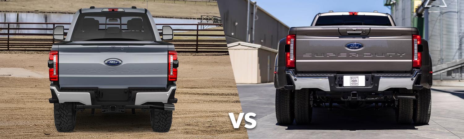 ford f-350 vs ford f-350 dually back 2