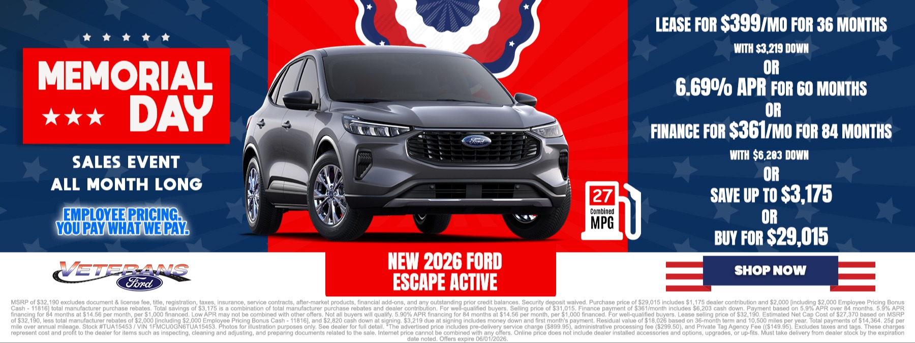 2026 Ford Escape Active