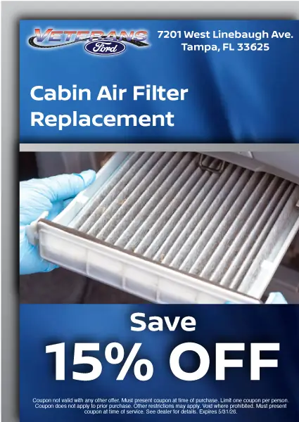 Coupon for Cabin Air Filter Replacement 