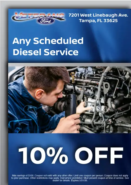 Coupon for Any Scheduled Diesel Service 10% Off
