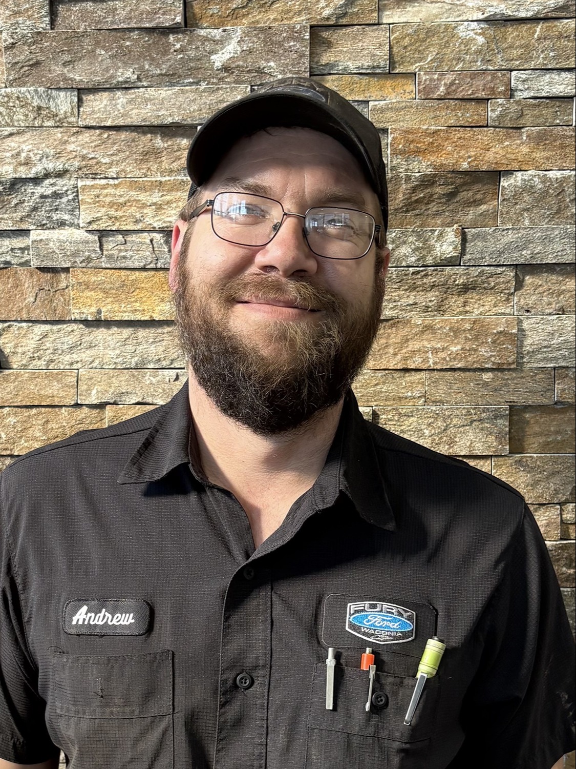 Journeyman Technician Andrew Worm in Service at Fury Ford Waconia