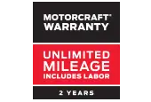 Coupon for Motorcraft® Warranty: Two years. Unlimited mileage. Includes labor 