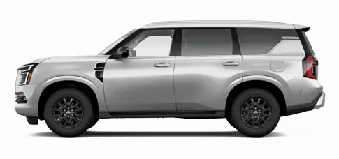 Silver Nissan Armada SV for sale or lease at Wolfchase Nissan in Bartlett.