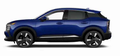 Blue Nissan Kicks SR for sale or lease in Bartlett.