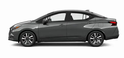 Silver Nissan Versa SV for sale or lease here in Bartlett.