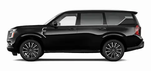 Black Nissan Armada Platinum for sale or lease at Wolfchase Nissan in Bartlett.